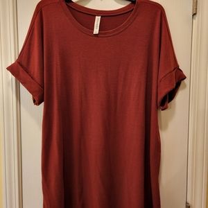 Zenana cuffed short sleeve top